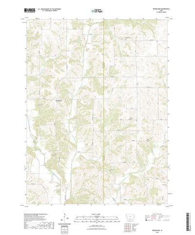 United States Geological Survey Woodland, IA (2022, 24000-Scale) digital map