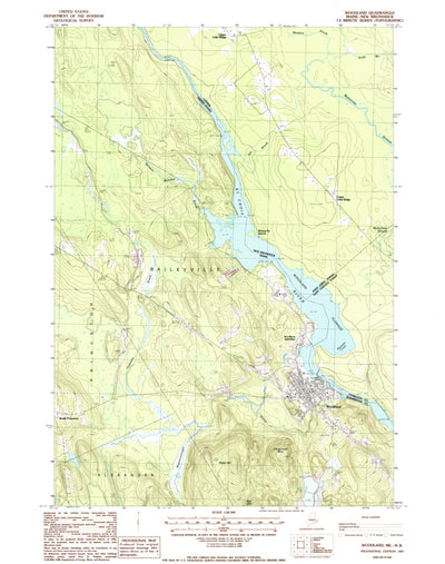 United States Geological Survey Woodland, ME (1987, 24000-Scale) digital map