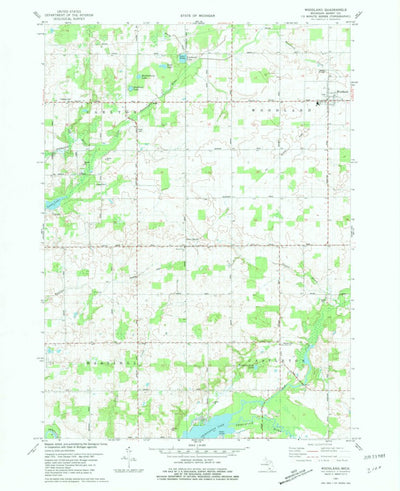 United States Geological Survey Woodland, MI (1981, 24000-Scale) digital map