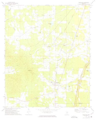 United States Geological Survey Woodland, MS (1972, 24000-Scale) digital map