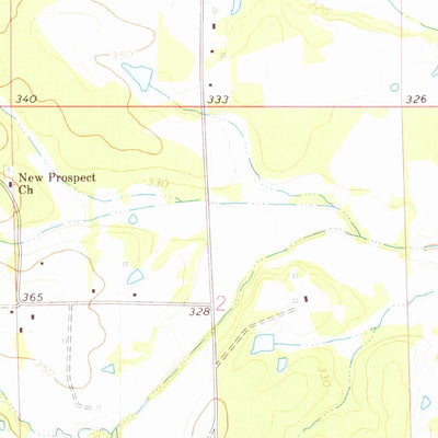 United States Geological Survey Woodland, MS (1972, 24000-Scale) digital map