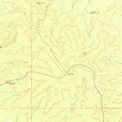 United States Geological Survey Woodland, MS (1972, 24000-Scale) digital map