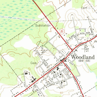 United States Geological Survey Woodland, NC (1977, 24000-Scale) digital map