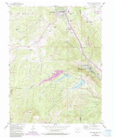 United States Geological Survey Woodland Park, CO (1954, 24000-Scale) digital map