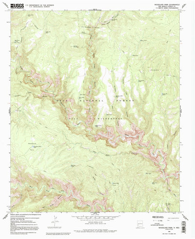 United States Geological Survey Woodland Park, NM (1965, 24000-Scale) digital map