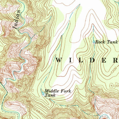 United States Geological Survey Woodland Park, NM (1965, 24000-Scale) digital map