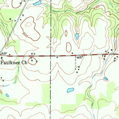 United States Geological Survey Woodland, TX-OK (1951, 24000-Scale) digital map