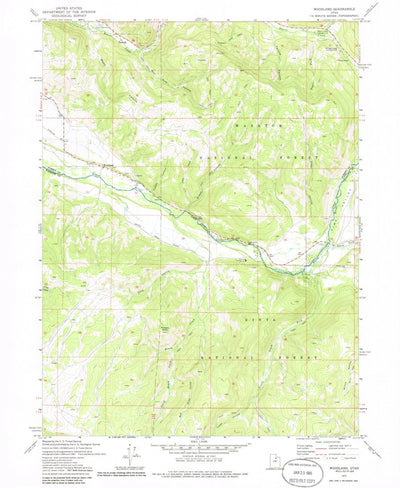 United States Geological Survey Woodland, UT (1972, 24000-Scale) digital map
