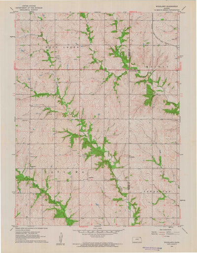 United States Geological Survey Woodlawn, KS (1961, 24000-Scale) digital map