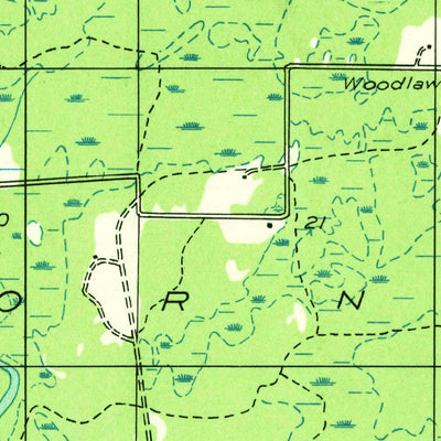 United States Geological Survey Woodlawn, MI (1932, 31680-Scale) digital map