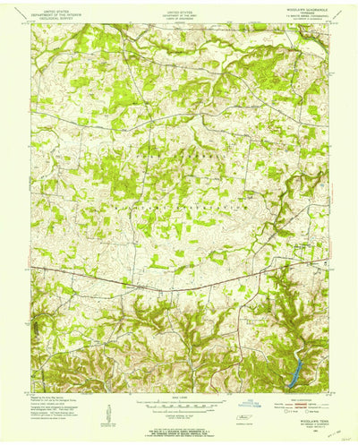 United States Geological Survey Woodlawn, TN (1951, 24000-Scale) digital map