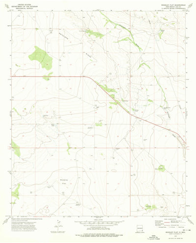 United States Geological Survey Woodley Flat, NM (1973, 24000-Scale) digital map