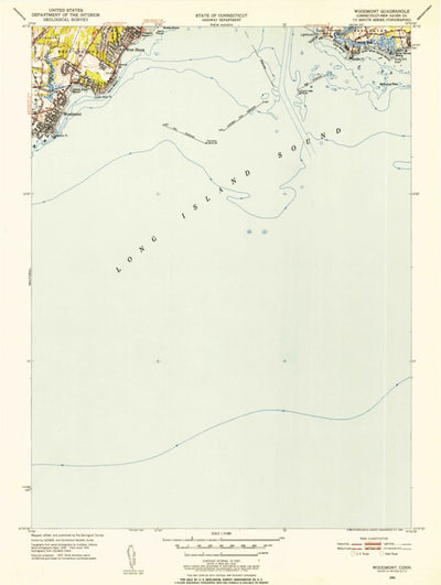 United States Geological Survey Woodmont, CT (1951, 31680-Scale) digital map