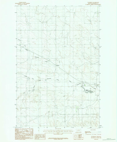 United States Geological Survey Woodrow, MT (1983, 24000-Scale) digital map