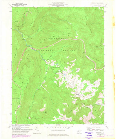 United States Geological Survey Woodrow, WV (1977, 24000-Scale) digital map