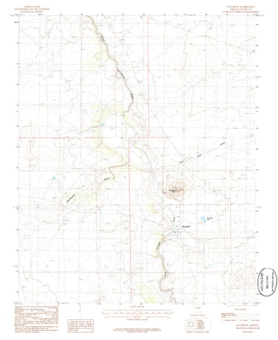 United States Geological Survey Woodruff, AZ (1986, 24000-Scale) digital map