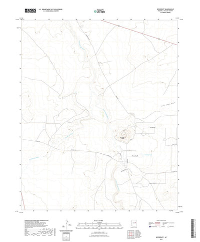 United States Geological Survey Woodruff, AZ (2021, 24000-Scale) digital map