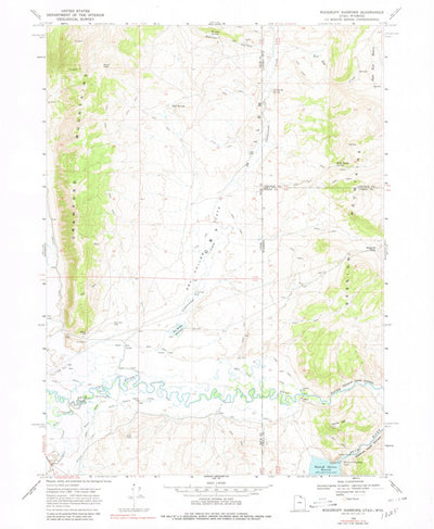 United States Geological Survey Woodruff Narrows, WY-UT (1968, 24000-Scale) digital map