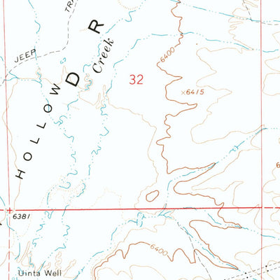 United States Geological Survey Woodruff Narrows, WY-UT (1968, 24000-Scale) digital map