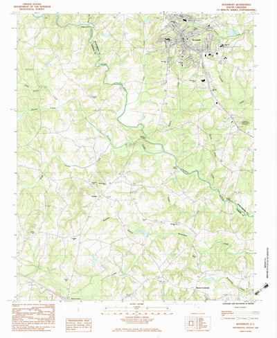 United States Geological Survey Woodruff, SC (1983, 24000-Scale) digital map
