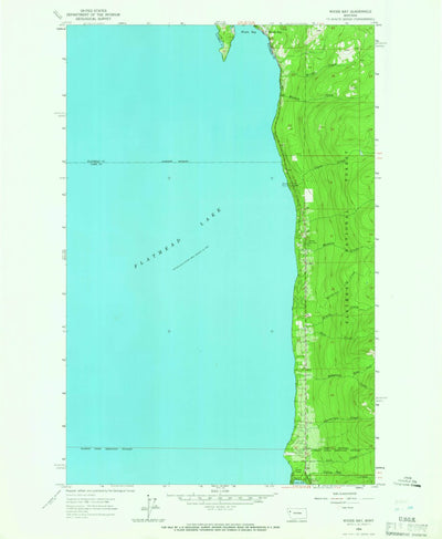 United States Geological Survey Woods Bay, MT (1964, 24000-Scale) digital map