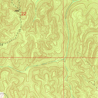 United States Geological Survey Woods Bluff, AL (1972, 24000-Scale) digital map