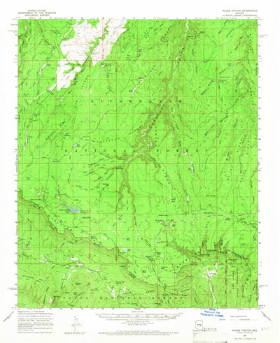 United States Geological Survey Woods Canyon, AZ (1961, 62500-Scale) digital map