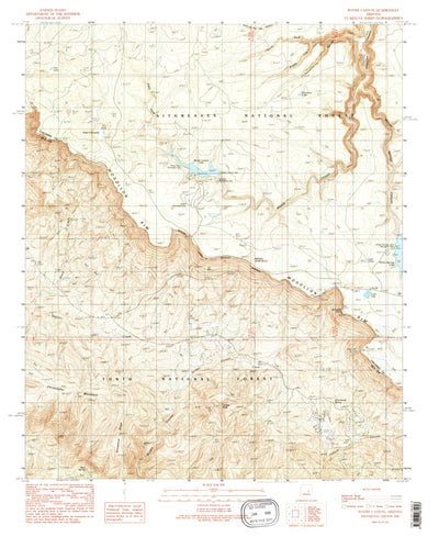 United States Geological Survey Woods Canyon, AZ (1990, 24000-Scale) digital map