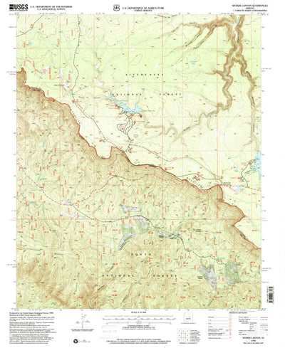 United States Geological Survey Woods Canyon, AZ (1998, 24000-Scale) digital map