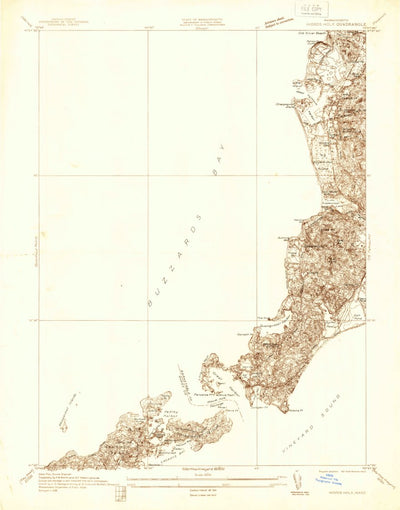 United States Geological Survey Woods Hole, MA (1936, 24000-Scale) digital map