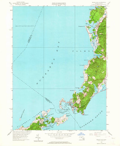 United States Geological Survey Woods Hole, MA (1953, 24000-Scale) digital map