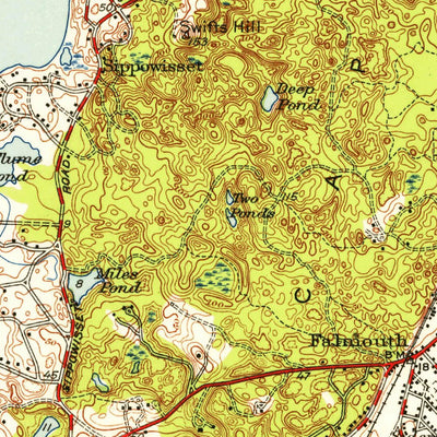 United States Geological Survey Woods Hole, MA (1953, 31680-Scale) digital map