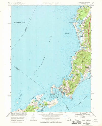United States Geological Survey Woods Hole, MA (1967, 24000-Scale) digital map