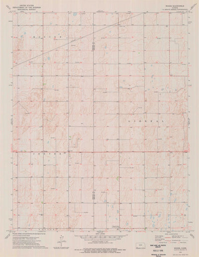 United States Geological Survey Woods, KS (1974, 24000-Scale) digital map