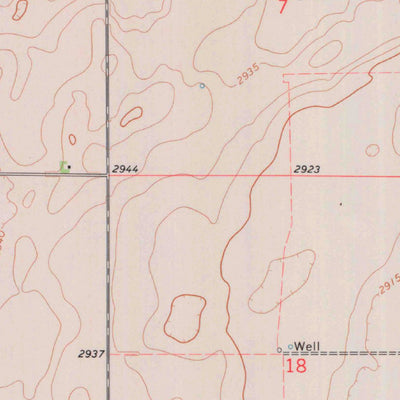 United States Geological Survey Woods, KS (1974, 24000-Scale) digital map