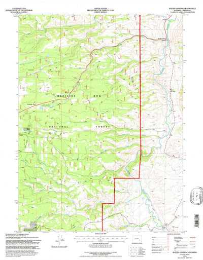 United States Geological Survey Woods Landing, WY (1992, 24000-Scale) digital map