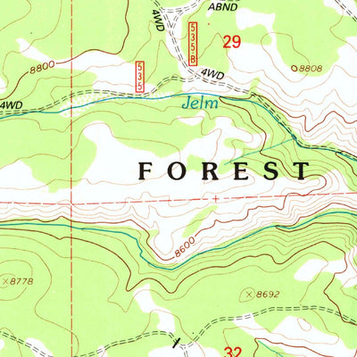 United States Geological Survey Woods Landing, WY (1992, 24000-Scale) digital map