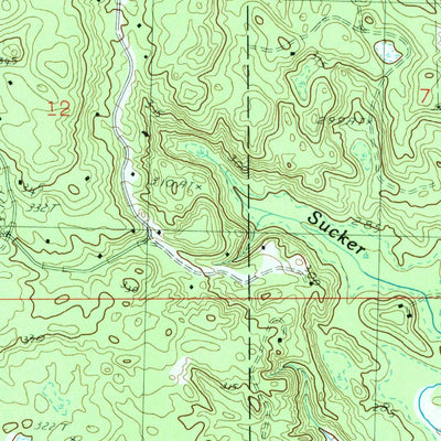 United States Geological Survey Woods, MI (1983, 25000-Scale) digital map