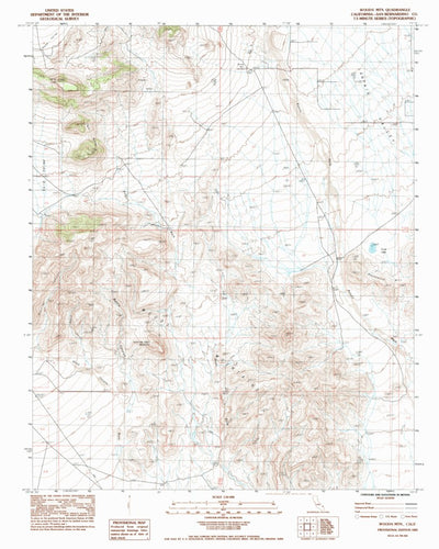 United States Geological Survey Woods Mountains, CA (1983, 24000-Scale) digital map