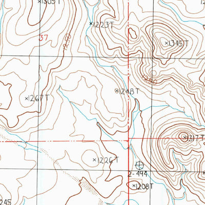 United States Geological Survey Woods Mountains, CA (1983, 24000-Scale) digital map