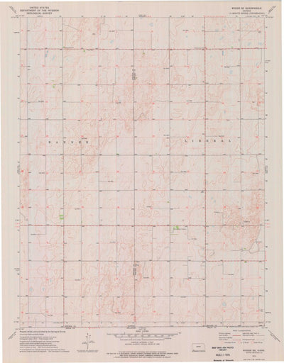 United States Geological Survey Woods SE, KS (1974, 24000-Scale) digital map