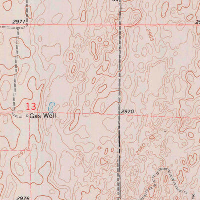 United States Geological Survey Woods SE, KS (1974, 24000-Scale) digital map