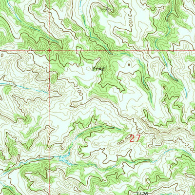 United States Geological Survey Woods Water, MT (1972, 24000-Scale) digital map