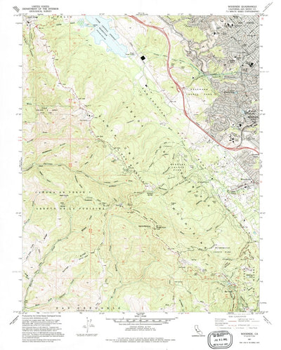 United States Geological Survey Woodside, CA (1991, 24000-Scale) digital map