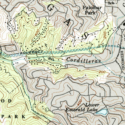 United States Geological Survey Woodside, CA (1991, 24000-Scale) digital map