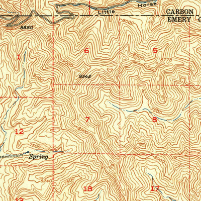 United States Geological Survey Woodside, UT (1950, 62500-Scale) digital map