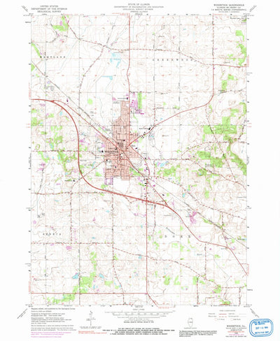United States Geological Survey Woodstock, IL (1963, 24000-Scale) digital map