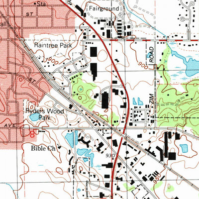 United States Geological Survey Woodstock, IL (1992, 24000-Scale) digital map