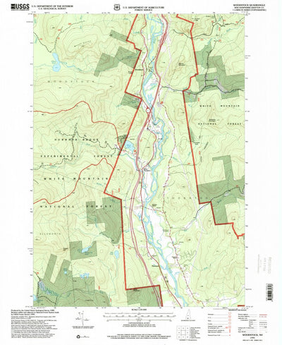 United States Geological Survey Woodstock, NH (1995, 24000-Scale) digital map