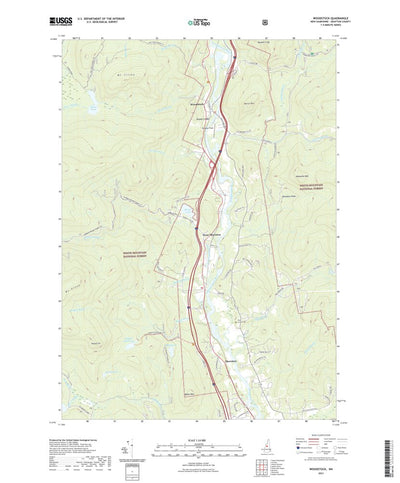 United States Geological Survey Woodstock, NH (2021, 24000-Scale) digital map